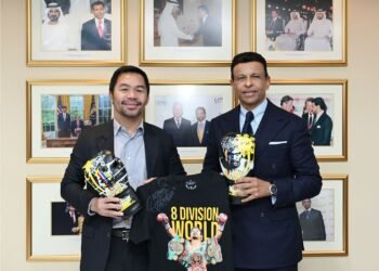 Manny Pacquiao met with GEMS Education Chairman and founder Mr. Sunny Varkey