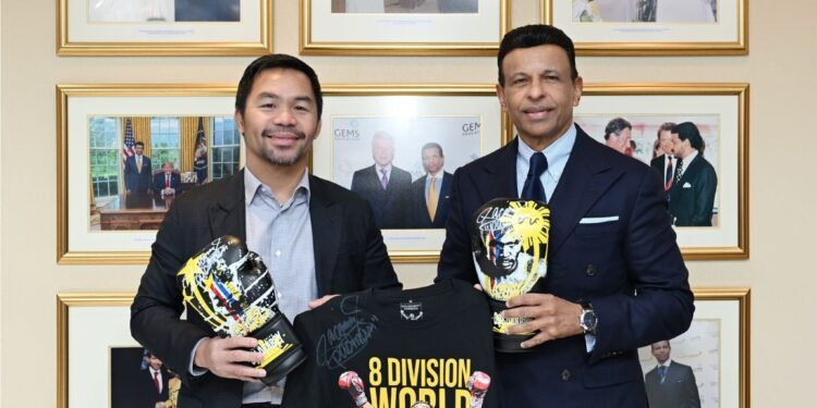 Manny Pacquiao met with GEMS Education Chairman and founder Mr. Sunny Varkey